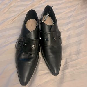 Zara Black faux leather dress shoes size 6 NWT